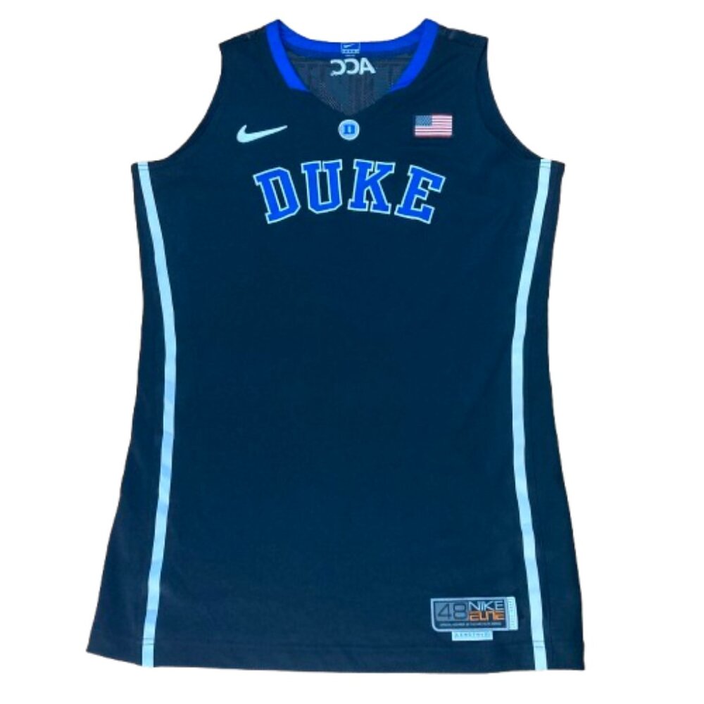 Authentic Nike Elite Duke Blue Devils Aerographics Basketball Jersey 2011, 48 XL